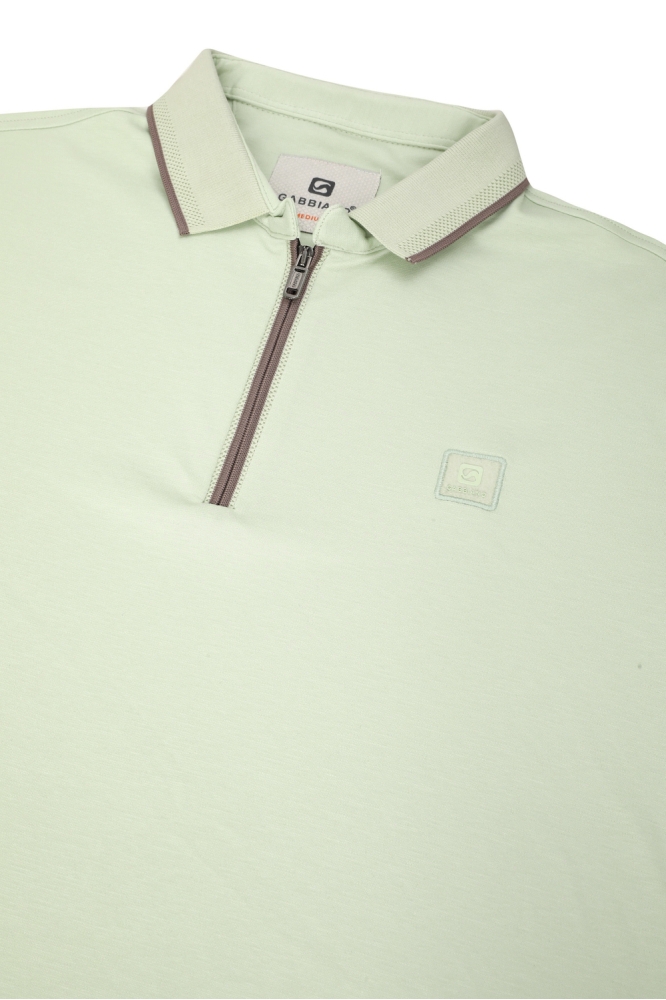 PREMIUM ZIPPER POLO 235920 MINT GREEN